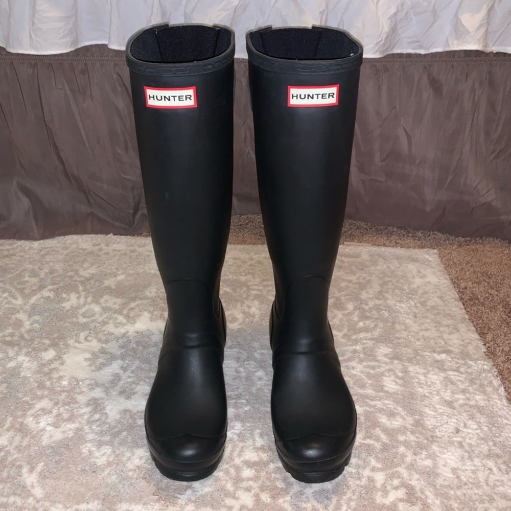 Black Adjustable Hunter Rain Boots